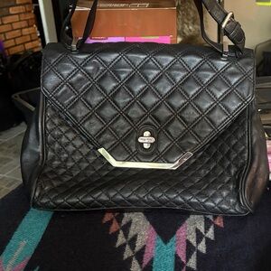 Brooks Brothers Black Quilted Shoulder Bag